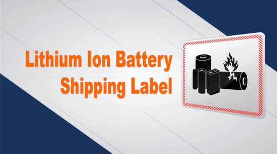 Lithium Ion Battery Shipping Label