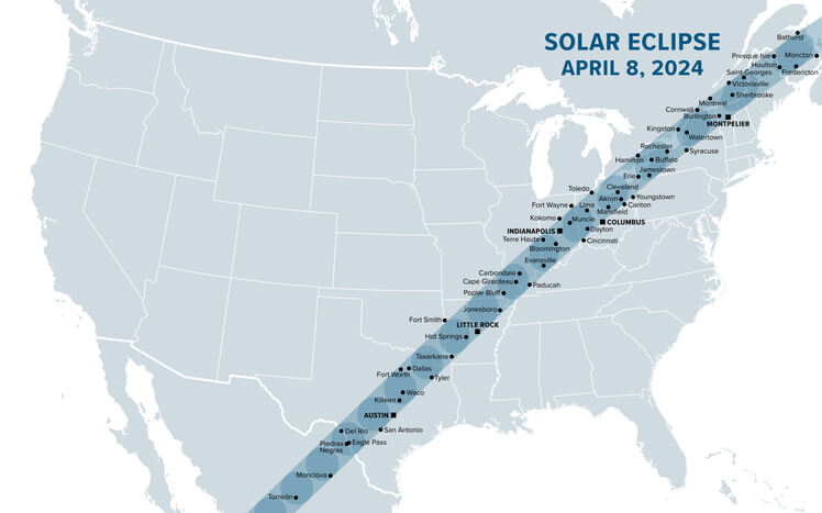 Aviation Airspace | 2024 U.s. Solar Eclipse And Flight 12 Airspace overview